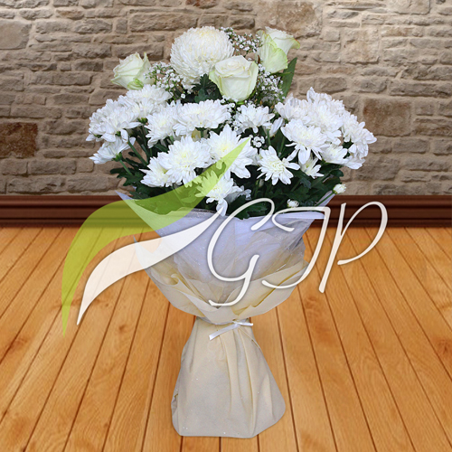 Sympathy Bunch - White Bouquet for Expressing Condolences