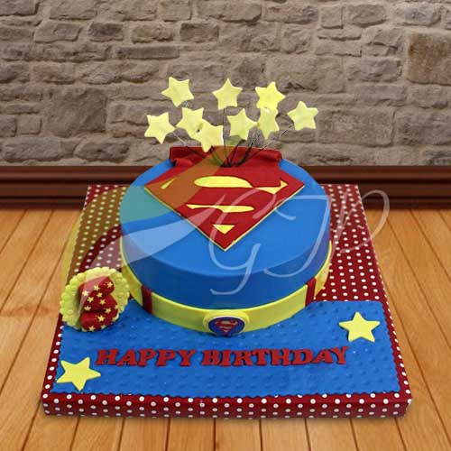 Order Online Superman Logo Blackforest Cake | Blissmygift-mncb.edu.vn
